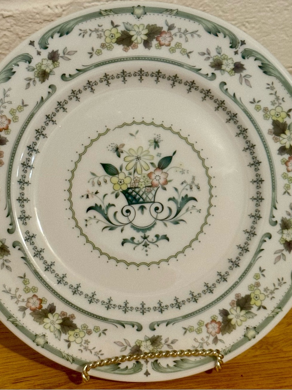 Royal Doulton Provencal Salad Plate TC 1034 Green Floral Design - Picture 2 of 5